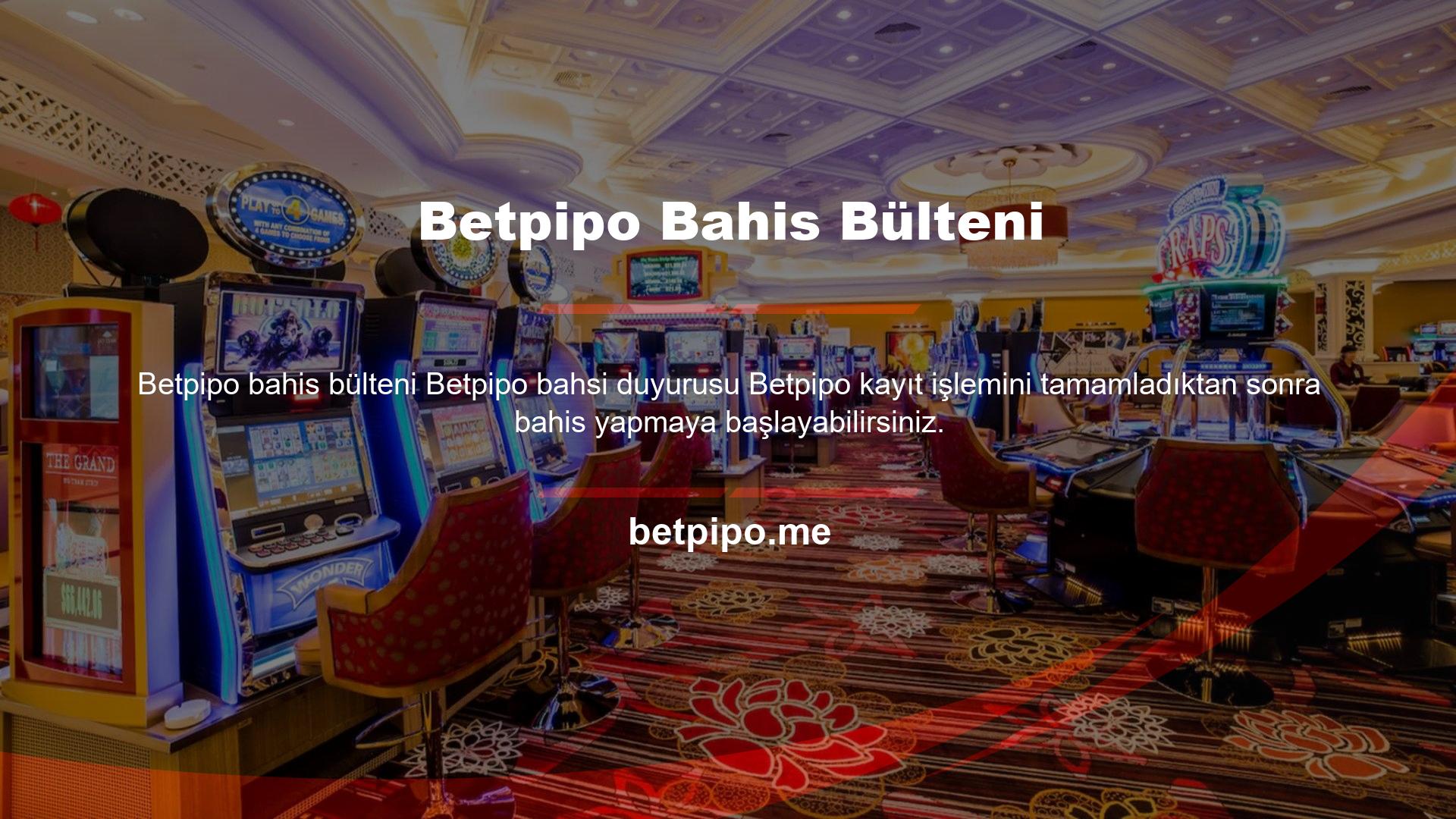 Betpipo bahis sitesi, bahis oynamak isteyenler için çok çeşitli bahis uygulamaları sunmaktadır
