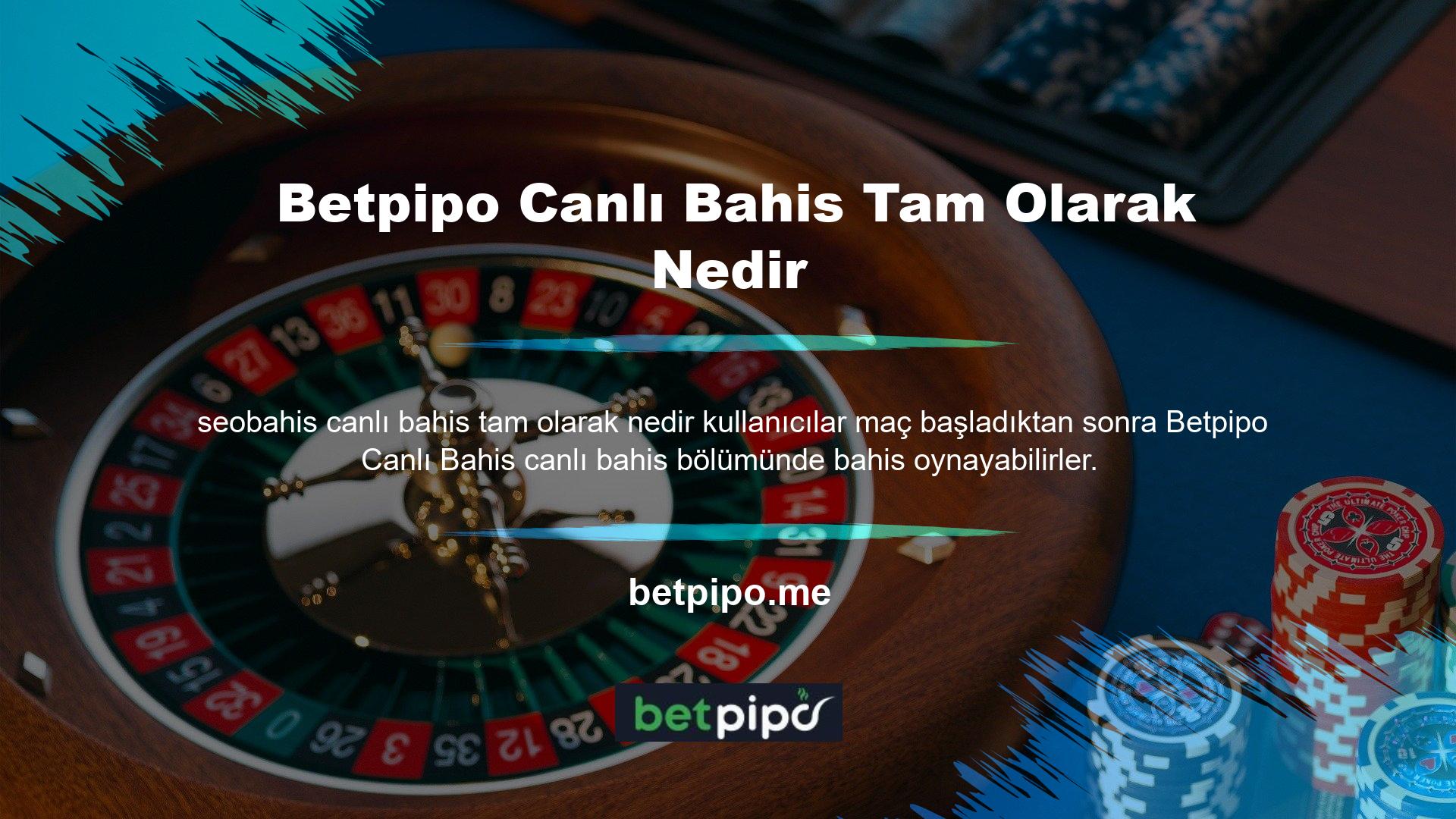 Bu web sitesi ile canlı bahis yapabilir ve profesyonel olarak Betpipo bahislerine katılabilirsiniz